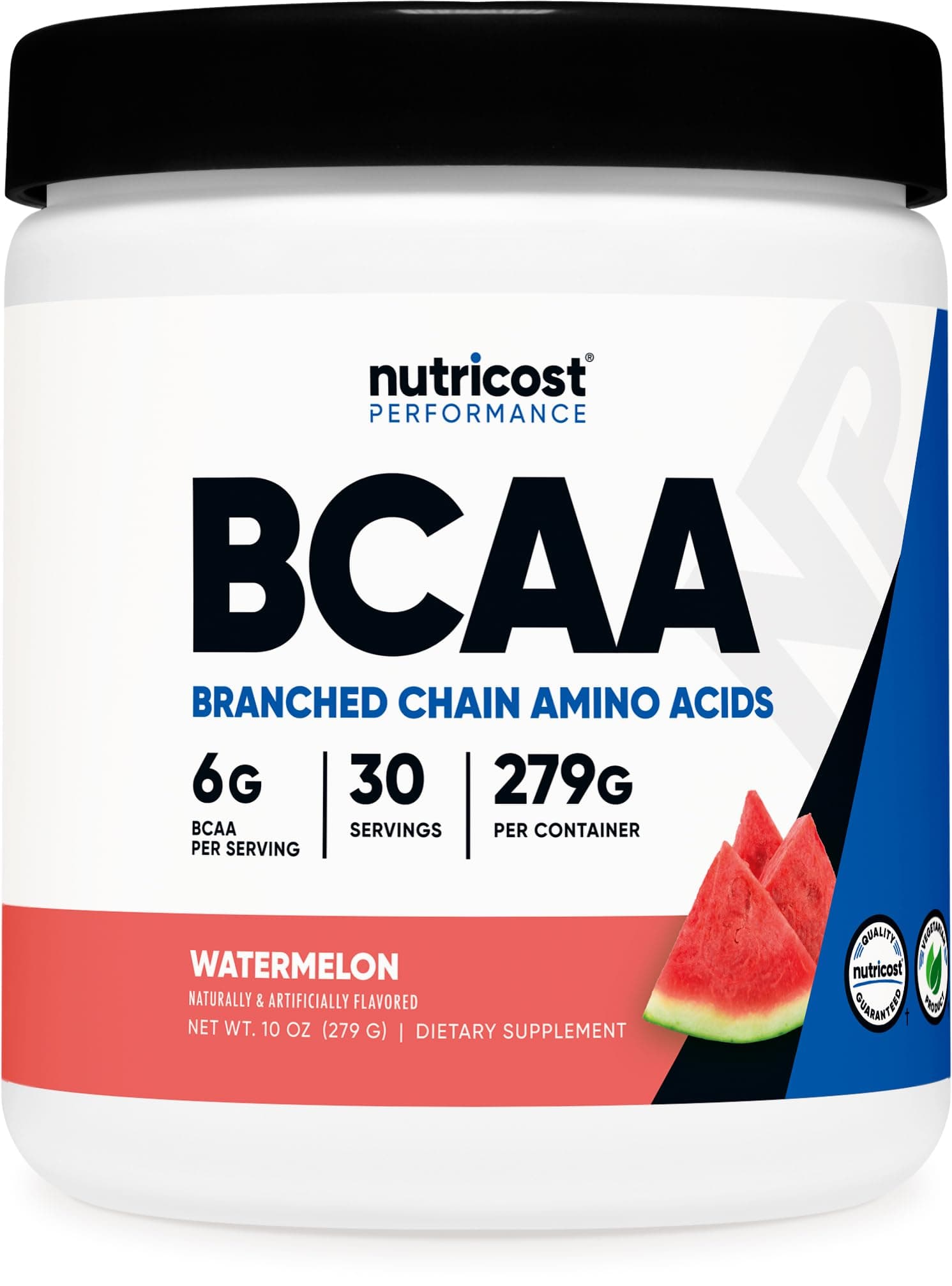 BCAA Powder (Watermelon, 30 Servings) - Optimal 2:1:1 Ratio