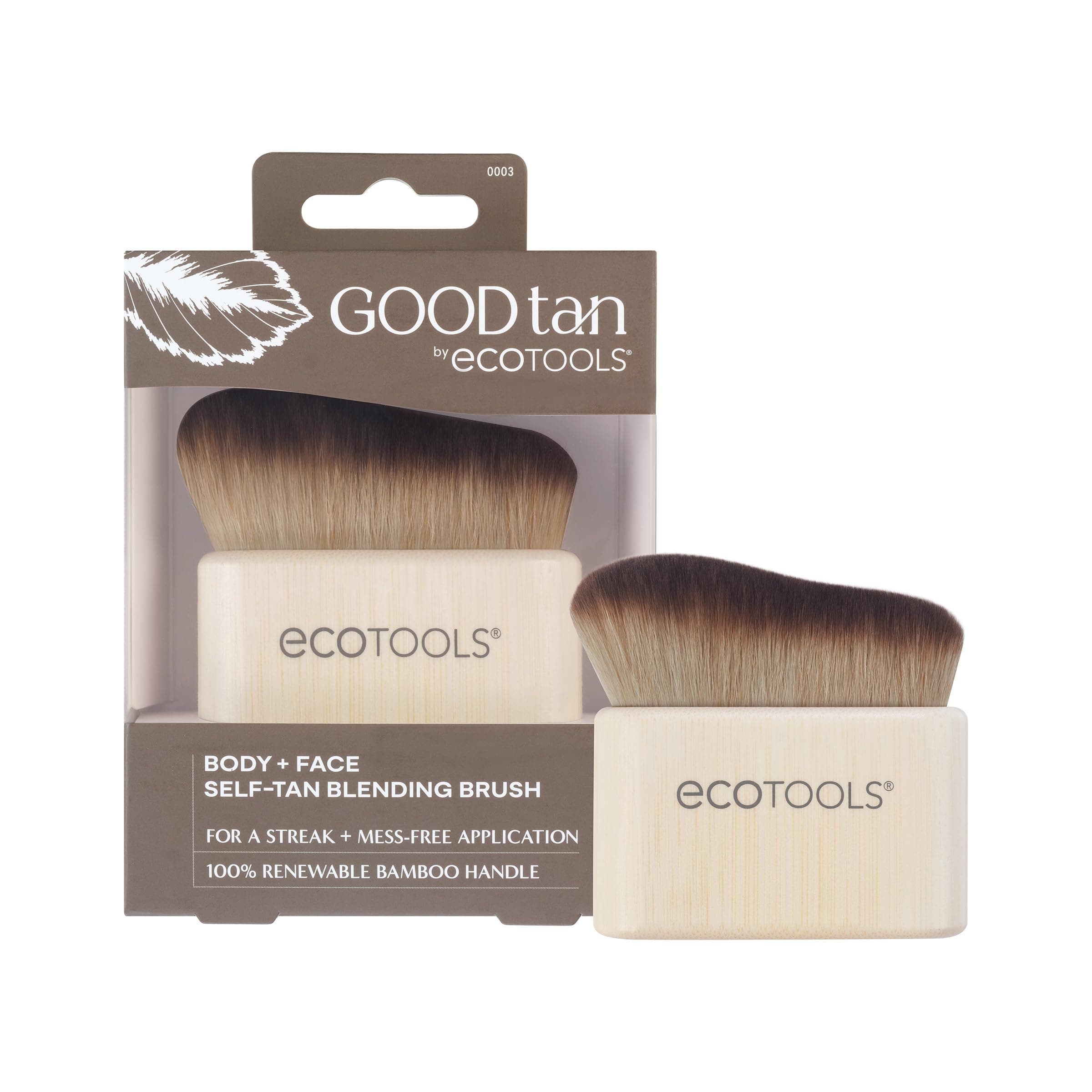 Good Tan Body & Face Self-Tan Blending Brush - Kabuki Brush for Sunless Tanner, Eco-Friendly & Vegan, 1 Count