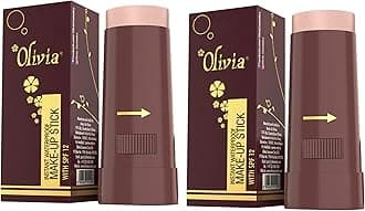 Olivia Instant Waterproof Makeup shimmering Stick Concealer (Rachelle Rose, 15g, Shade No.2, SPF 12) - Pack of 2 Shimmery Finish