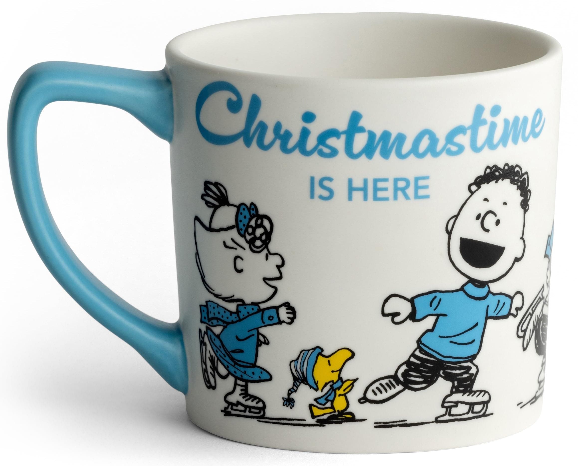 Peanuts - Christmastime is Here Ceramic Mug, 14oz, Blue