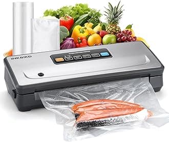 Sponsored Ad - INKBIRD Cordless Vacuum Sealer Machine INK-VS06 with Starter Kit Rechargeable Food Vacuum Sealing Built-in Cutter Pro Food Preservation Kit -80kPa Ideal for Kitchen Camping Outdoor Cooking