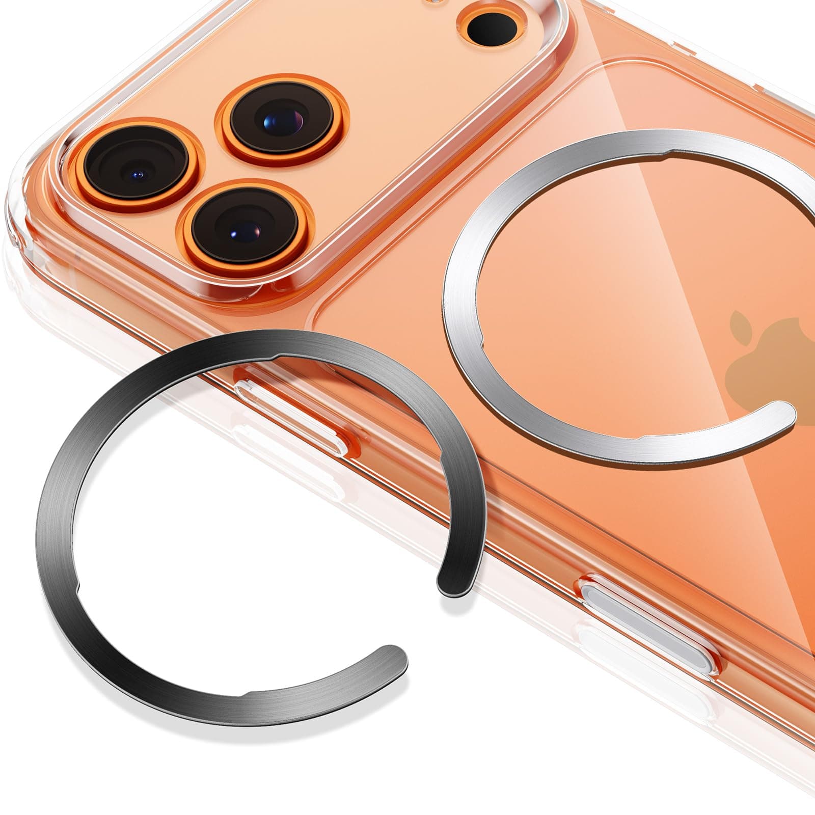 ESR for MagSafe Sticker, MagSafe Ring, 2 Pack Metal Ring for Phone case,Universal Magnetic Wireless Charger Conversion Kit for iPhone 17/16/16e/15/14/13/12, Samsung, Google, Black & Silver