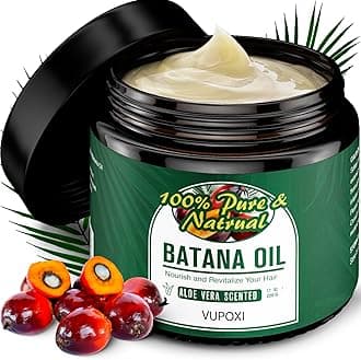 Batana Oil for Hair Growth - Dr. Sebi Pure batana oil from Honduras - Unrefined Raw hair oil Prevents Hair Loss - Promotes Hair Thickness - 100% Natural Organic - 7.7 Fl OZ
