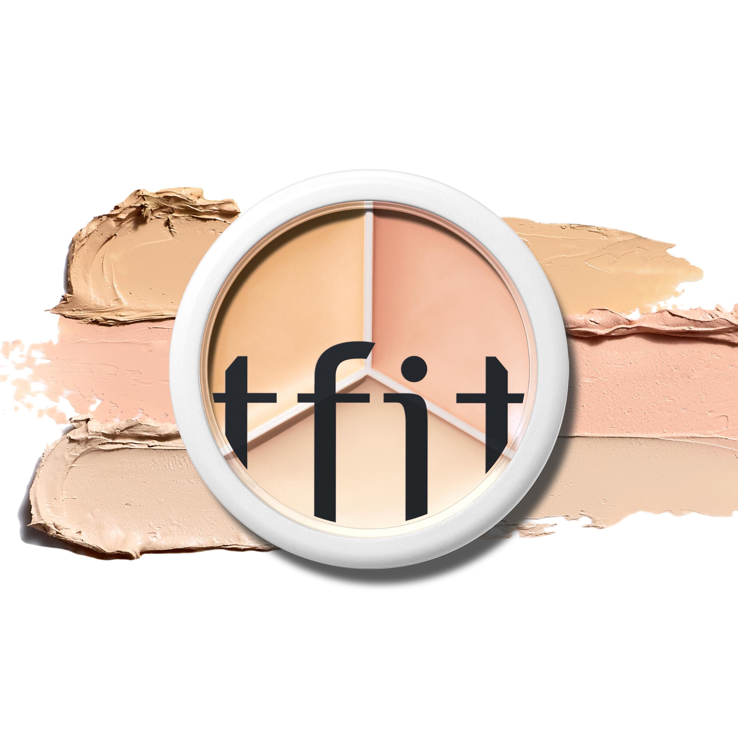TFIT Multi-Use Pot Concealer - Triple Palette | High-Pigmented, Full Coverage & Crease-Proof | Korean Concealer for Dark Circles, Redness & Blemishes (03 Cool, 0.52 Oz)