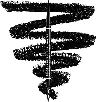 NYX Professional Makeup | Micro Brow Pencil, Precise Eyebrow Mechanical Pencil, Natural Look, Draws Ultra Fine Lines, Creamy, High-Pigmented - Black 08