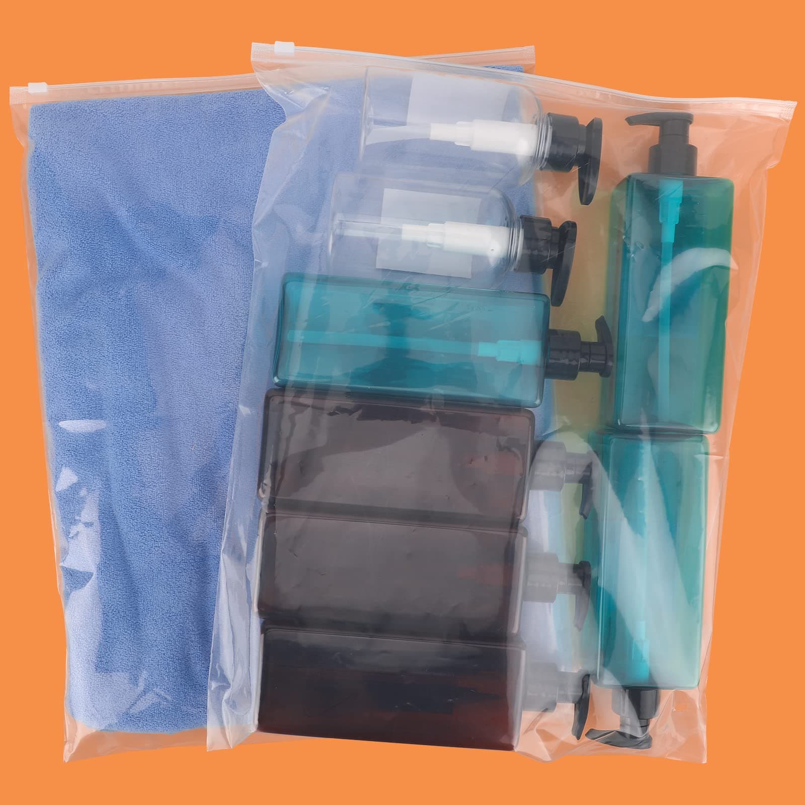 ENPOINT Clear Zip Plastic Poly Bags, 50 Pcs 12x16 Inch Clear Poly Slider Shipping Bags, Reclosable Ziplock Clothing Packaging Bags with Resealable Lock Seal Zipper and Vent Holes, 3 Mil
