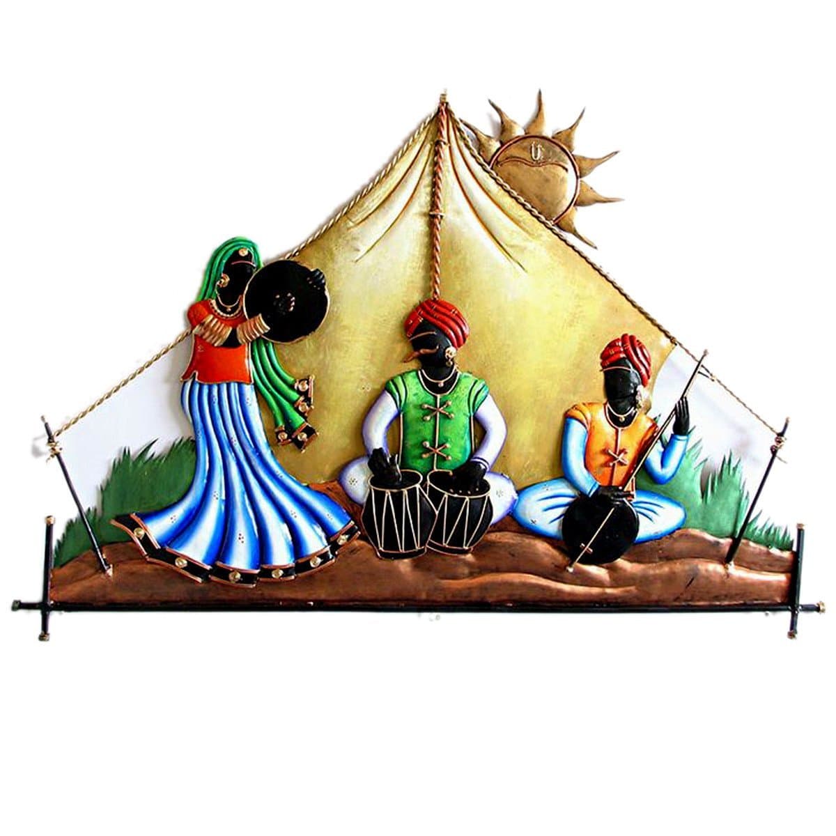 Rajasthani Troup At Desert Wall Hanging