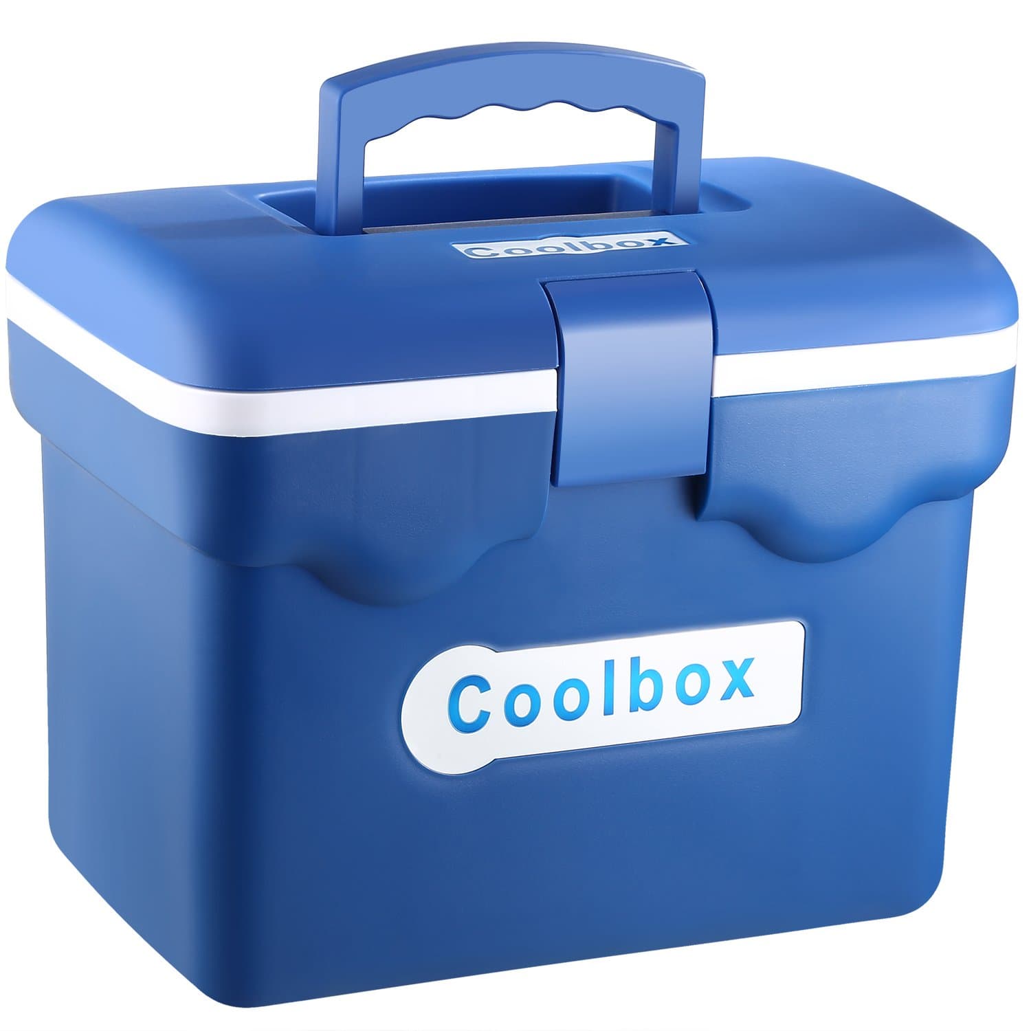10-Quart Cooler, Ice Chest Cooler for Portable Car Cooler Box Organizer and Outdoor with Long Time Cold & Heat Preservation Ice Cool Box,Vacuum Release Valve,PP Polypropylene?Material,Blue