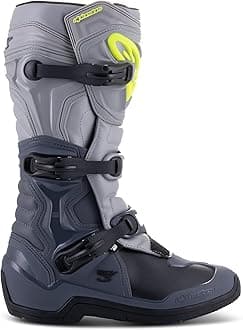 Alpinestars Tech 3 Motocross Boots (Dark Grey/Light Grey/Black, 9)