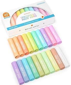 Tempera Paint Sticks, 20 Pastel Colors, Solid Tempera Paint for Kids, Super Quick Drying, Works Great on Paper Wood Glass Ceramic Canvas