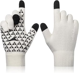 Achiou Winter Gloves, Glove for Men Women, Upgraded Touch Screen Texting Warm Running with Thermal Soft Knit Lining
