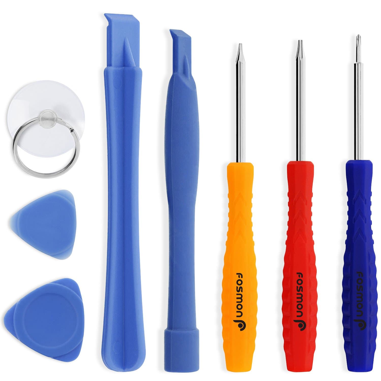 Fosmon 8 pc Tool Kit (Includes 5-Point Pentalobe Screwdriver) for Apple iPhone 4 / 4S / 5 / 5S / 6 & 6 Plus / 6S & 6S Plus