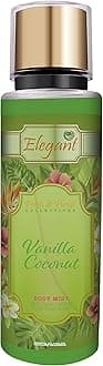 Elegant Vanilla Coconut Body Mist Spray – 250ML – Fine Perfumed Fragrance Mist | Aromatic, Long-Lasting Premium Scent, 8.45 fl. Oz.