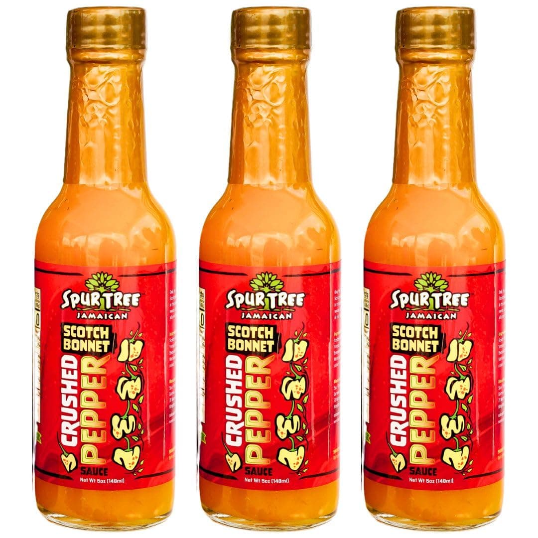 Spur Tree Jamaican Scotch Bonnet Hot Sauce - For An Authentic Experience Peppers To Spice Up Your Plate (5 Ounce, Pack Of 3)
