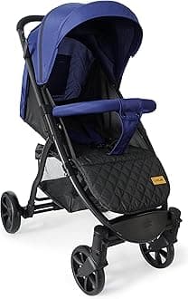 Primo Baby Stroller/Pram with 5 Point Safety Harness, EN1888-2 Certified, Looking Window, Multi Level Recline & Adjustable footrest, Extendable Canopy, Blue