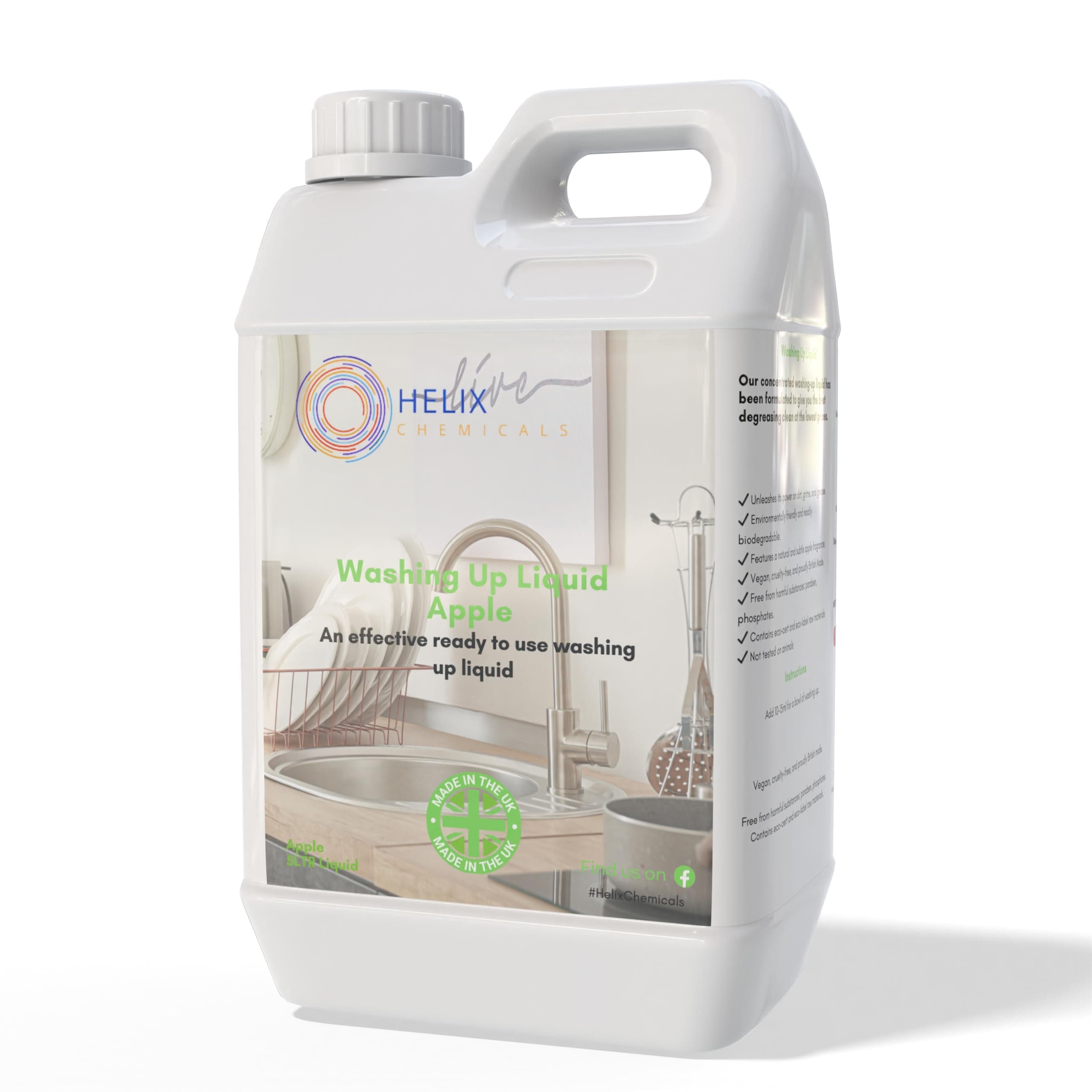 Helix Washing Up Liquid 5 Ltr - Apple