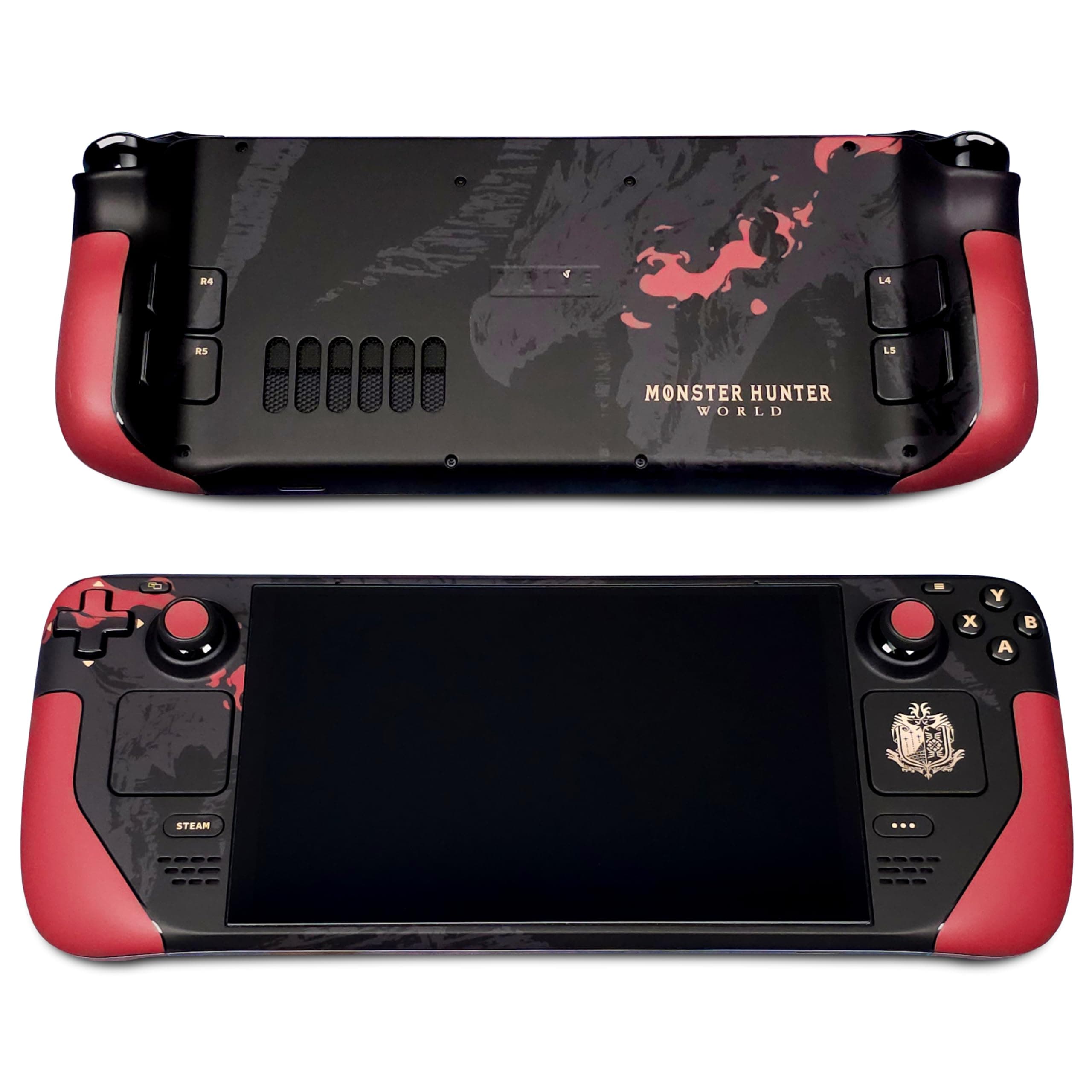 Steam Deck Skin, Monster Hunter World Edition, Full Wrapping Matte Vinyl Skin for Steam Deck (Designed by POP SKIN), Compatible with Both Steam Deck LCD Version and OLED Version.