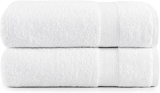 LANE LINEN White Turkish Bath Sheets Set, 100% Cotton, 2-Piece, 35x66 Inch, Super Absorbent, White