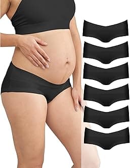 Intimate Portal Maternity Knickers | Pregnancy Pants Postpartum Underwear | Under Bump Cotton Boyshort Briefs