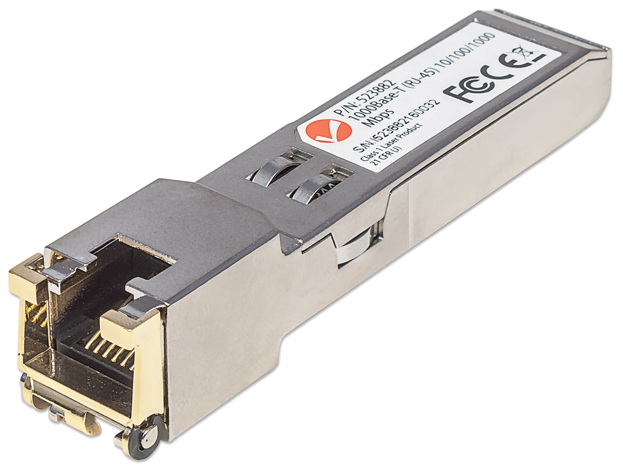 Intellinet Gigabit RJ45 Copper SFP Optical Transceiver Module, 1000Base-T (RJ-45) port, 100 m, Equivalent to Cisco GLC-T