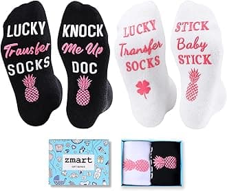 IVF Gifts - Embryo Transfer IVF Socks for Wife, Egg Retrieval Fuzzy Socks