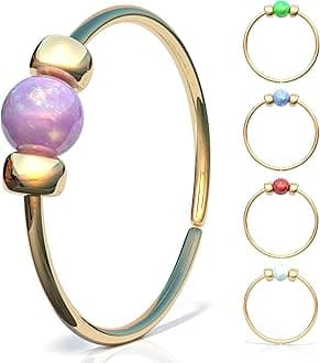 925 Sterling Silver & 14K Gold Filled Nose Ring Hoop Handmade Piercing Jewelry For Women - 24 Gauge 2mm,7mm Tiny Nose Ring with Opal - Gift Ready
