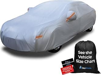 EzyShade 10-Layer Waterproof Car Cover. See Vehicle Size-Chart for Accurate Fit. All Weather Full Exterior Outdoor Covers Sedan Hatch Coupe. Sun UV Rain Snow Wind Protection. Size A5 (See Size Chart)