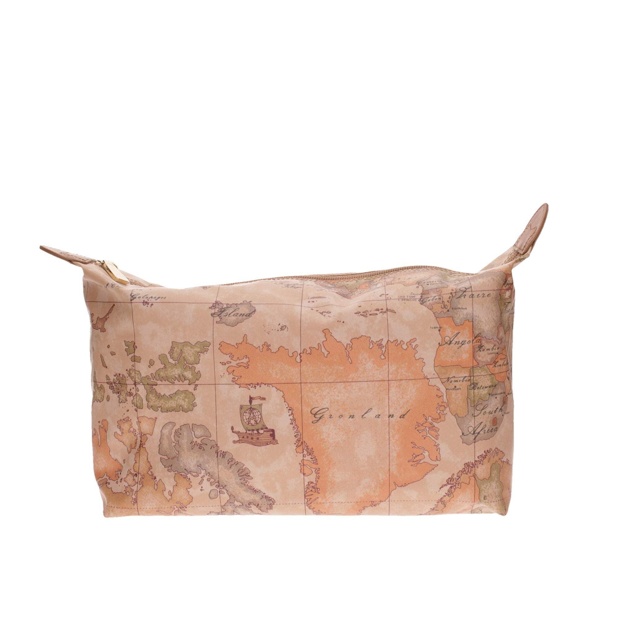 Alviero Martini 1A ClassePractical and versatile bag for all in printed fabric with Geo Soft geographical map with contrast stitching and zip closure. 26 x 29 x 9 cm.
