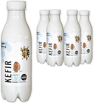 Live Kefir Gut Health, Healthy Coconut Probiotic Kefir Milk Drink. Traditional, Naturally Made from Authentic Kefir Grains. Live Cultures, No Additives or Added Sugars. 4 x 500ml