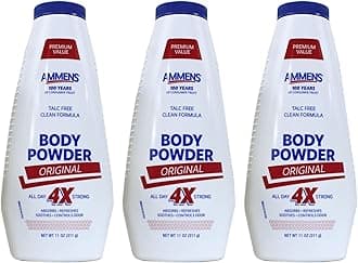 BODY Powder Original All Day 4X Strong, 11 oz (Pack of 3)