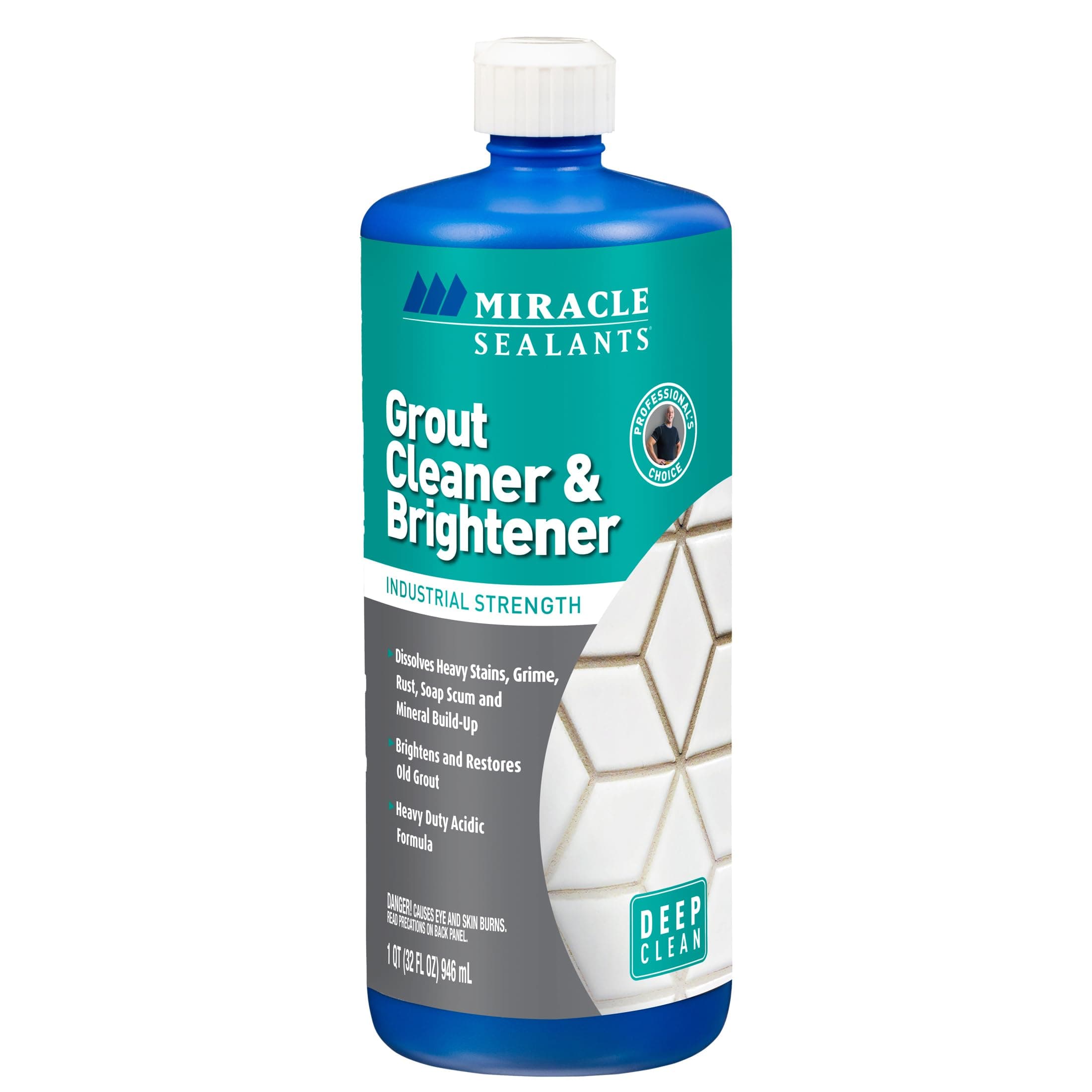 Industrial Strength Grout Cleaner and Brightener, Quart