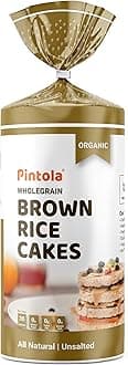 - Organic Brown Rice Cake All Natural Unsalted 130g | Gluten-Free Snack | 9 Wholegrains | Low Fat | 30 Calories per Cake | Soy & Yeast Free | Healthy Snack for Weight Loss