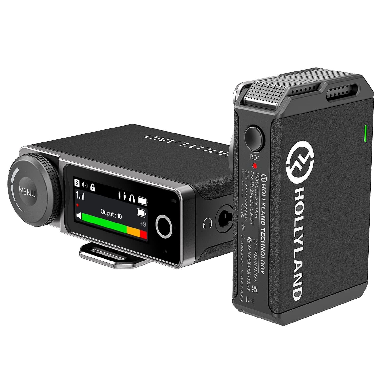 Hollyland LARK MAX Wireless Lavalier Microphone System, ENC Noise Canceling, Studio Audio Quality, 22H Duration, 820ft Range, 8GB Storage Recording Mic, Compatible with DSLR Camera, Smartphones (Solo)