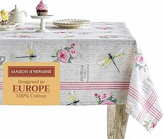 Maison d' Hermine Champ de Mars 100% Cotton Tablecloth 60 - inch by 90 - inch. by Maison d' Hermine