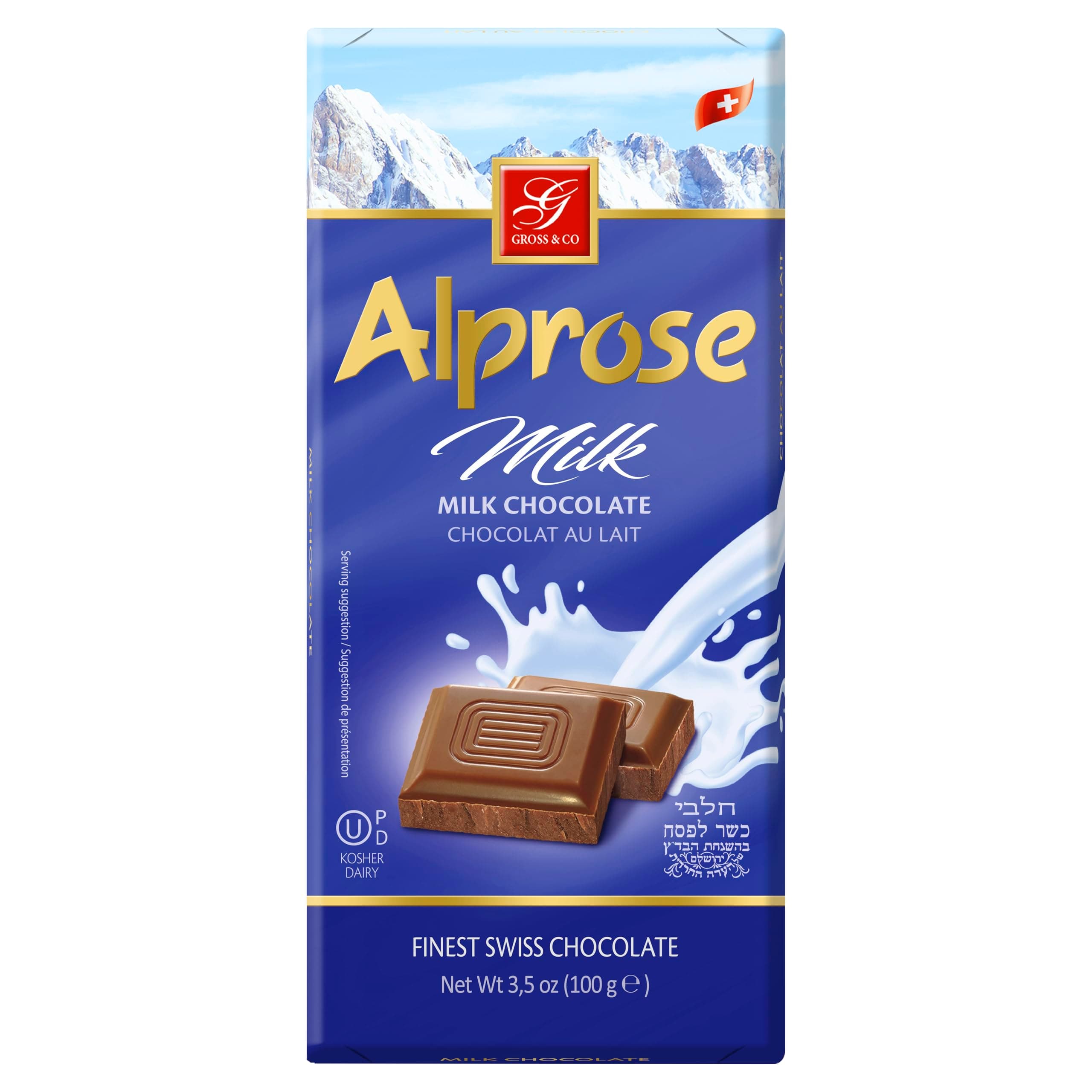 Alprose Swiss Chocolate Bar Milk, 3.5 oz