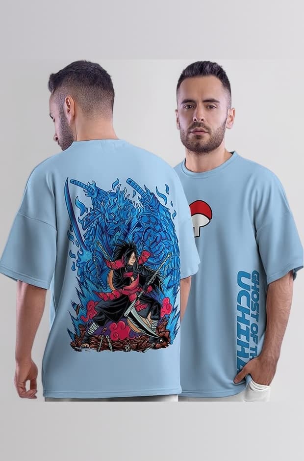 - Naruto Madara Uchiha Anime Oversized T-Shirt