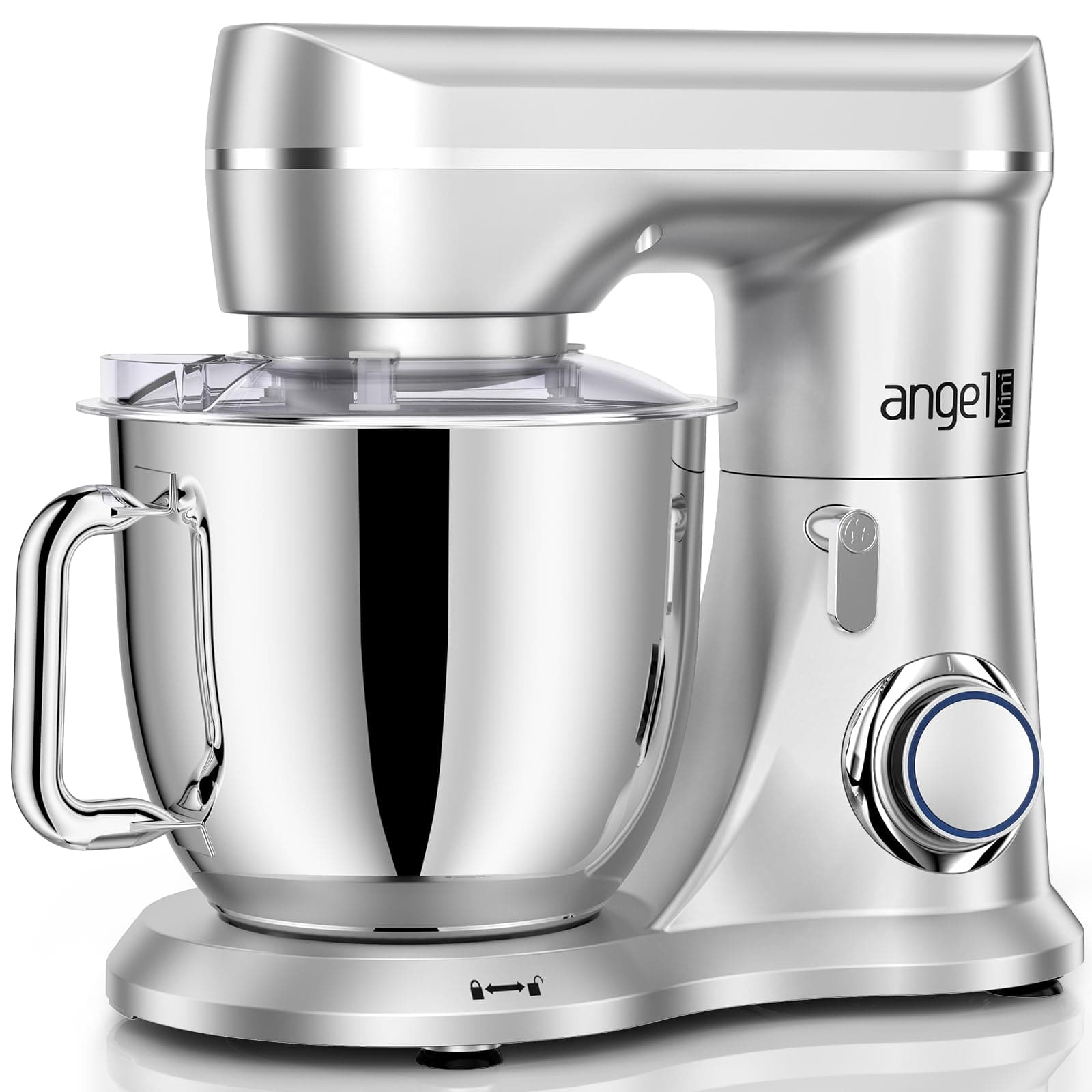 Mini Angel Stand Mixer, 10-Speed 5.5 Quart Electric Kitchen Mixer, Tilt-Head Food Mixer with Dough Hook, Flat Whisk, Steel Bowl