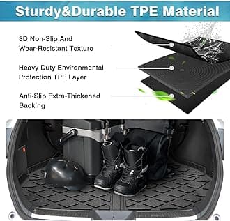 Mixsuper Cargo Liner for Toyota Venza 2021-2025 Cargo Mat All Weather Rear Trunk Liner Black