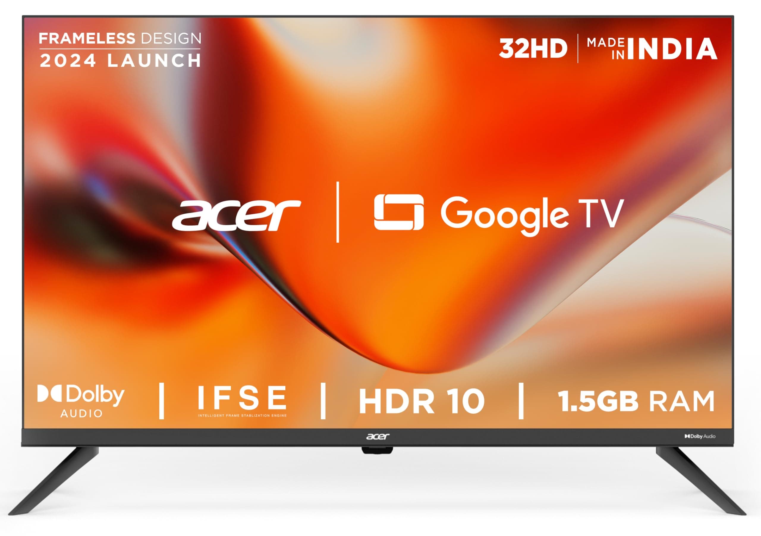 Acer 80 cm (32 inches) J Series HD Ready Smart Google LED TV (Black)