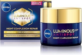 – Luminous 630 Anti Dark-Spot Night Cream (50ml), Dark-Spot Correcting Night Face Cream, Revitalises Skin Complexion with Hyaluronic Acid