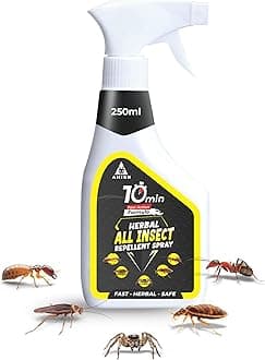 Herbal All In One Spray 250ml 10 Minutes Formula |Removes Entire Ant, Cockroach, Lizard, Bed Bugs, Spider, Bed Bugs|Powerful 100% Organic Insect Repellent Spray For Home Kitchen
