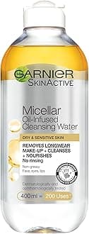 Garnier Micellar Cleansing Water, Oil-Infused, 400ml (Packing May Vary).