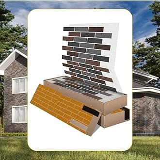 Wall Cladding, Wall Panels, Indoor/Outdoor, Brick Look, Facade System, Panels 9 m², 322 Mix Grey Brown