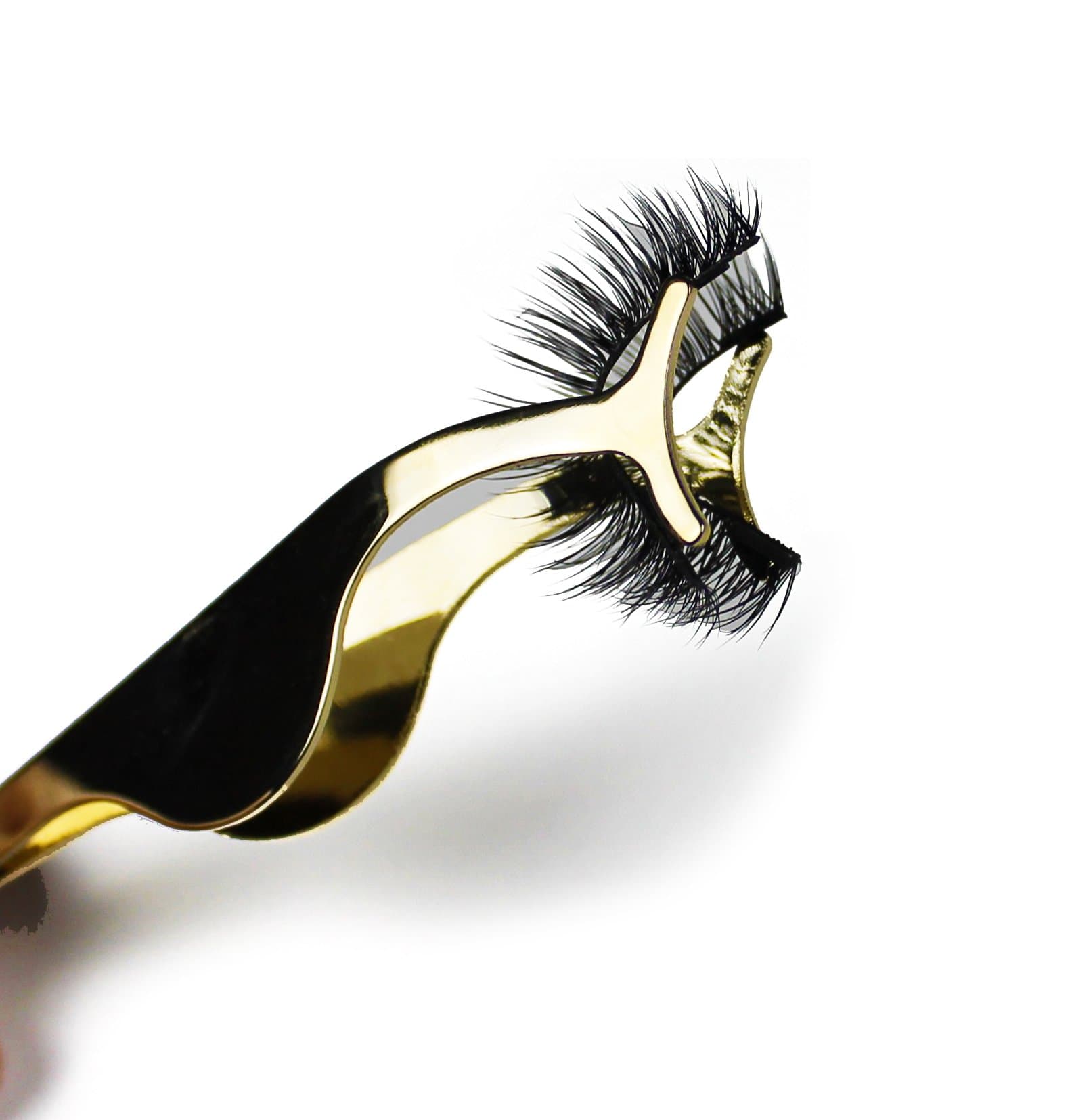 Magnetic Eyelash Applicator Tool for Magnetic Lashes & False Eyelashes – Fake Eyelash Applicators by Uptown Lashes (Gold)