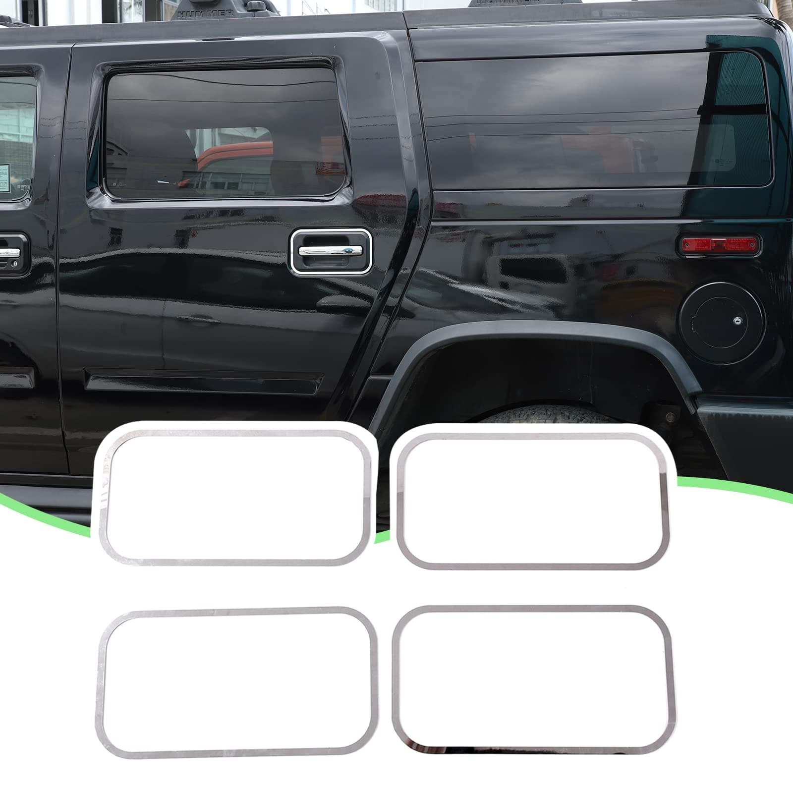 Exterior Door Handle Frame Fit for Hummer H2 2003-2009 Car Door Handle Protector Trim Frame Cover Accessories,Stainless Steel Door Handle Trim