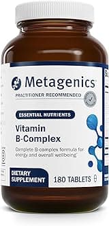 Metagenics Vitamin B-Complex - Energy Support & Healthy Stress Response* - with Vitamin B6 & B12 - Vegetarian & Gluten-Free - 180 Count