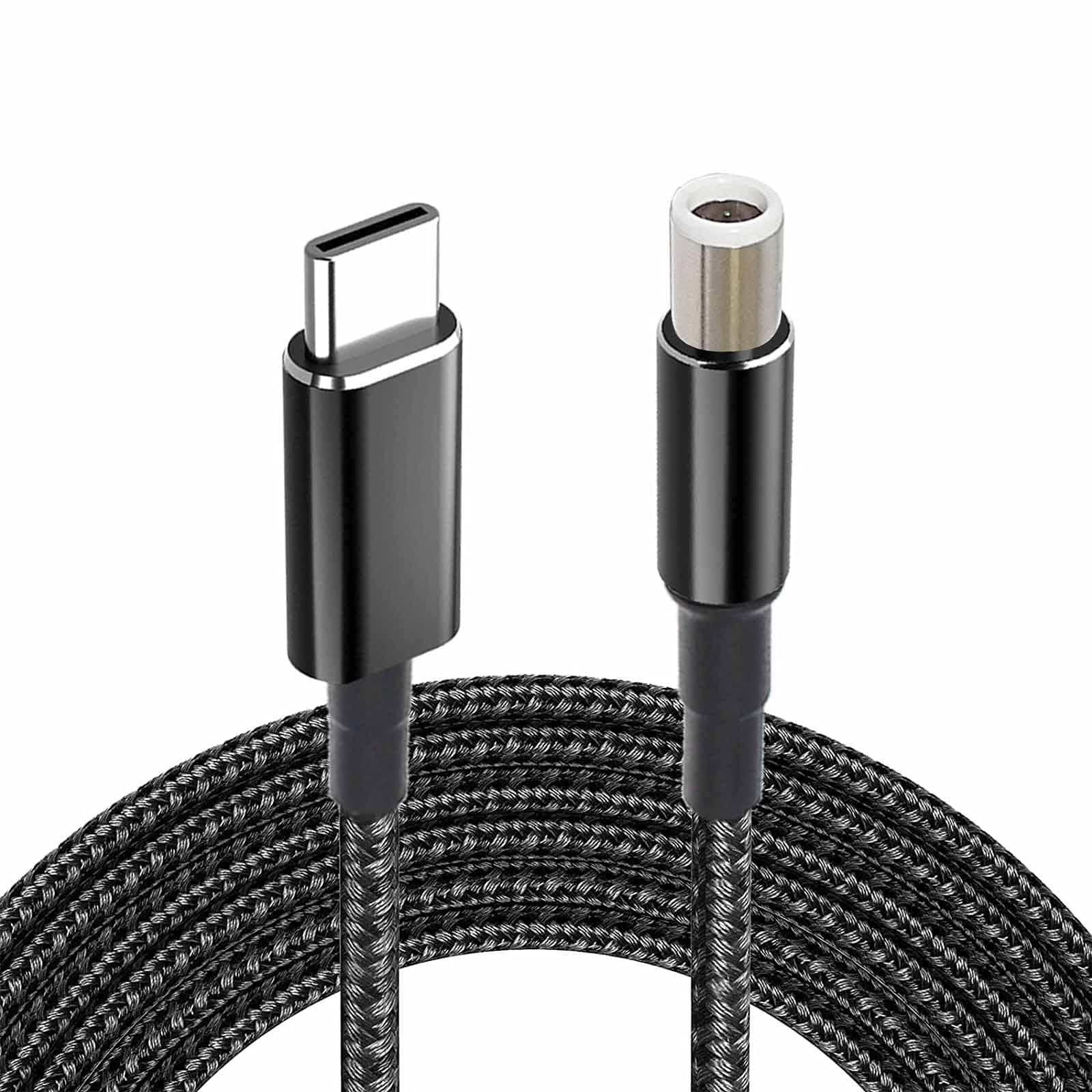 USB C to 7.4mm Adapter Cable Braided Fast 100W Power Pack Charging Supply Type C Male to DC 7.4 x 5.0mm Barrel Converter Cord for Latitude XPS Inspiron 15 15R 5537 17 17R 5721 Dell Laptop PD Charger