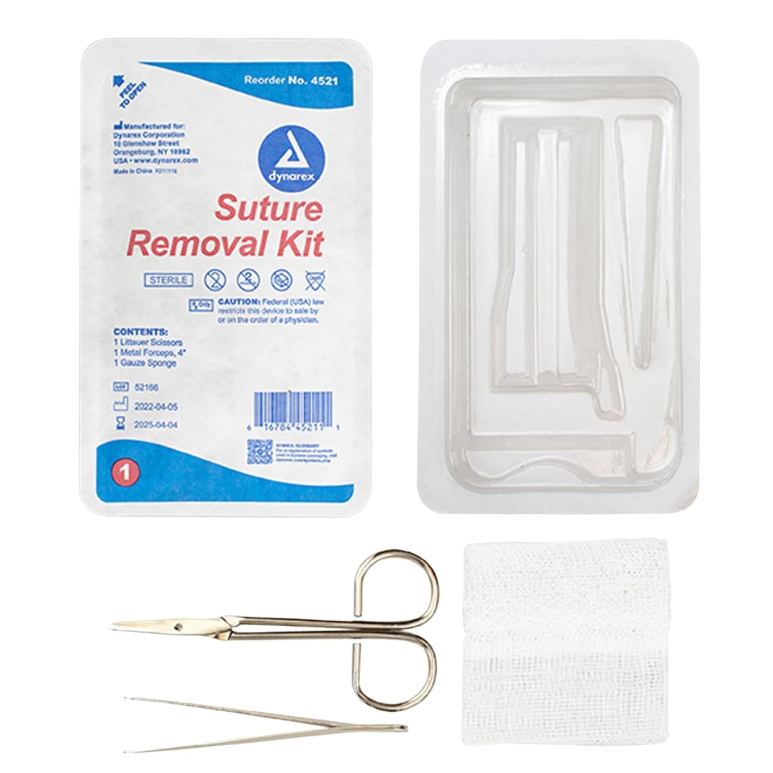 Dynarex 4521 Suture Removal Sterile Kit