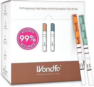 Pregnancy and Ovulation Test Strips Kit - Fertility Tracking and Family Planning - Early Detection Combo Kit for Home Use(40 LH + 10 HCG)