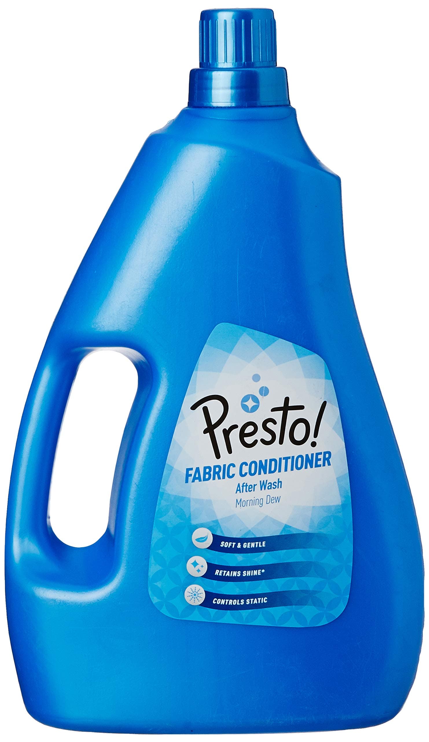 Amazon Brand - Presto! Fabric Conditioner Liquid | Morning Dew | 2 Litre | Refreshing And Pleasant Fragrance| Color Safe | Soft And Gentle On Clothes | Controls Static